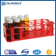 Suporte de frascos de amostra Revestimento de frascos vermelhos para frasco hplc